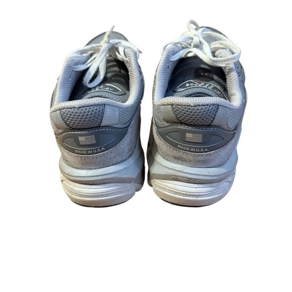 New Balance 990v4 leather-trimmed suede and mesh sneakers Size 10.5 - Picture 4 of 6